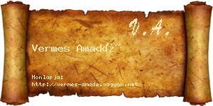 Vermes Amadé névjegykártya